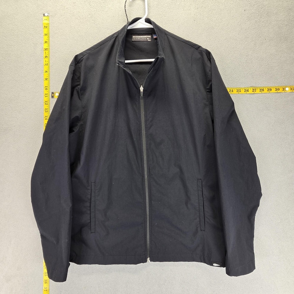 GORUCK Jacket Mens Large Black Simple Windbreaker ToughDry Full Zip Lightweight